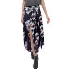 Bubble Velour Split Maxi Skirt by artworkshop