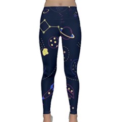 Cartoon-space-seamless-pattern-vectors Classic Yoga Leggings by Jancukart