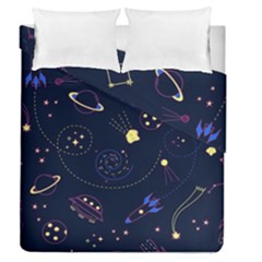 Cartoon-space-seamless-pattern-vectors Duvet Cover Double Side (queen Size)