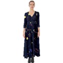 Cartoon-space-seamless-pattern-vectors Button Up Boho Maxi Dress View1