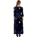 Cartoon-space-seamless-pattern-vectors Button Up Boho Maxi Dress View2