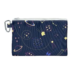 Cartoon-space-seamless-pattern-vectors Canvas Cosmetic Bag (large)