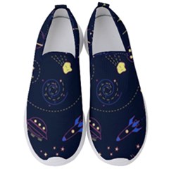 Cartoon-space-seamless-pattern-vectors Men s Slip On Sneakers