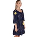 Cartoon-space-seamless-pattern-vectors Velour Kimono Dress View3