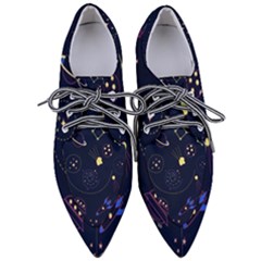 Cartoon-space-seamless-pattern-vectors Pointed Oxford Shoes