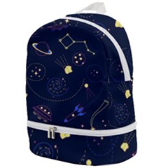 Cartoon-space-seamless-pattern-vectors Zip Bottom Backpack