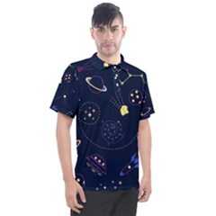 Cartoon-space-seamless-pattern-vectors Men s Polo Tee by Jancukart