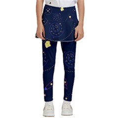 Cartoon-space-seamless-pattern-vectors Kids  Skirted Pants by Jancukart