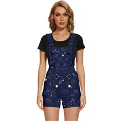 Cartoon-space-seamless-pattern-vectors Short Overalls