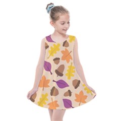 Seamless Verson Of Fal Pattern Kids  Summer Dress