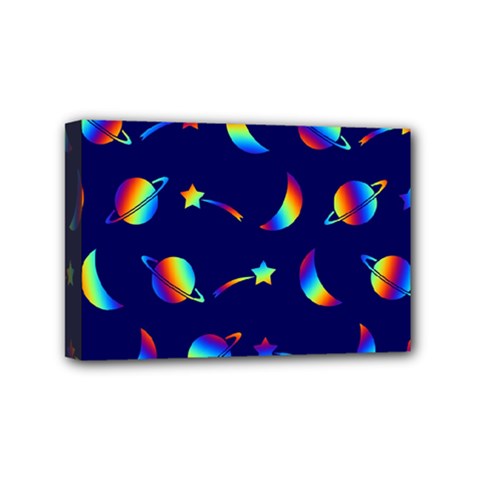 Space-pattern Colourful Mini Canvas 6  X 4  (stretched)