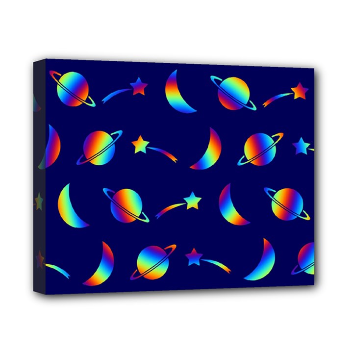 Space-pattern Colourful Canvas 10  x 8  (Stretched)