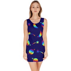 Space-pattern Colourful Bodycon Dress