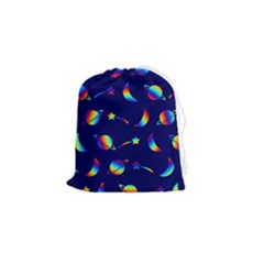 Space-pattern Colourful Drawstring Pouch (small)