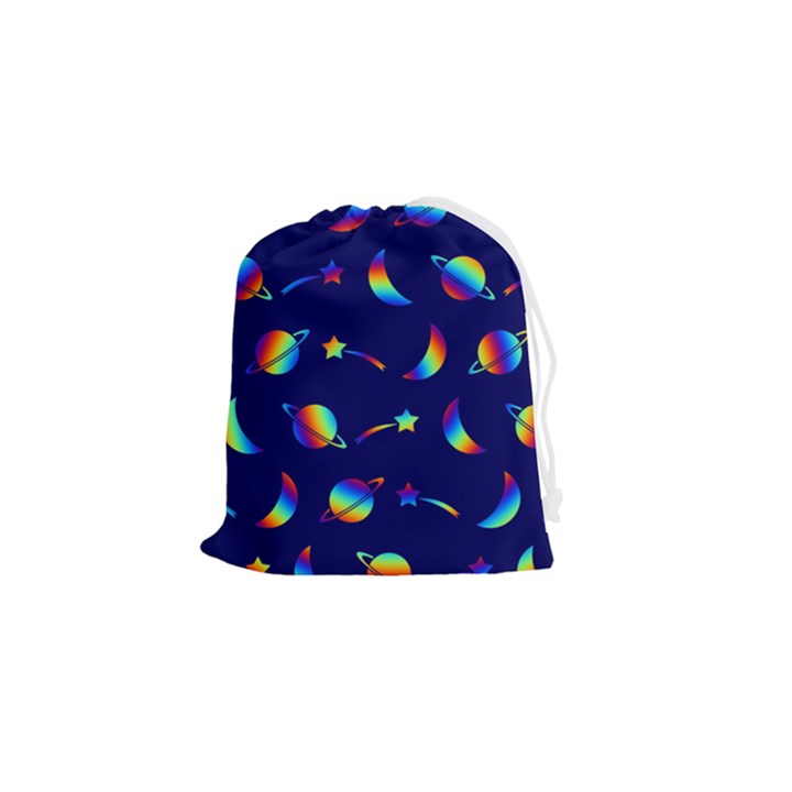 Space-pattern Colourful Drawstring Pouch (Small)