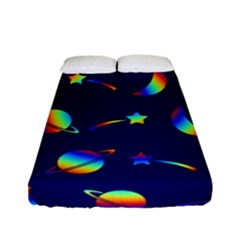 Space-pattern Colourful Fitted Sheet (full/ Double Size)