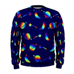 Space-pattern Colourful Men s Sweatshirt by Jancukart