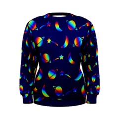 Space-pattern Colourful Women s Sweatshirt