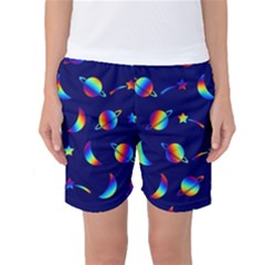 Space-pattern Colourful Women s Basketball Shorts