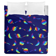 Space-pattern Colourful Duvet Cover Double Side (queen Size)