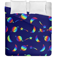 Space-pattern Colourful Duvet Cover Double Side (california King Size)