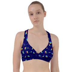 Space-pattern Colourful Sweetheart Sports Bra by Jancukart