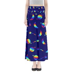 Space-pattern Colourful Full Length Maxi Skirt