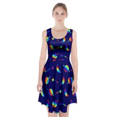 Space-pattern Colourful Racerback Midi Dress