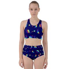 Space-pattern Colourful Racer Back Bikini Set