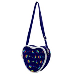 Space-pattern Colourful Heart Shoulder Bag