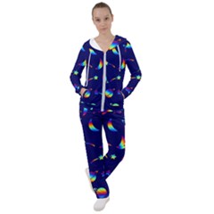 Space-pattern Colourful Women s Tracksuit