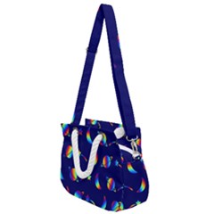 Space-pattern Colourful Rope Handles Shoulder Strap Bag by Jancukart