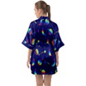 Space-pattern Colourful Half Sleeve Satin Kimono  View2