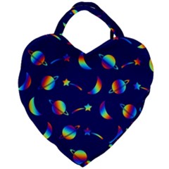 Space-pattern Colourful Giant Heart Shaped Tote