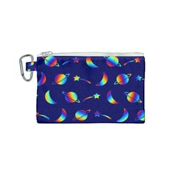 Space-pattern Colourful Canvas Cosmetic Bag (small)