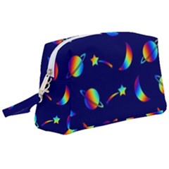 Space-pattern Colourful Wristlet Pouch Bag (large) by Jancukart