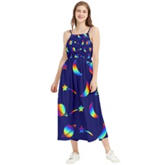 Space-pattern Colourful Boho Sleeveless Summer Dress