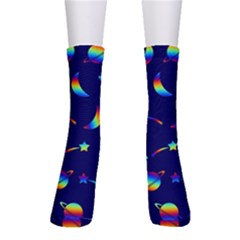 Space-pattern Colourful Crew Socks by Jancukart