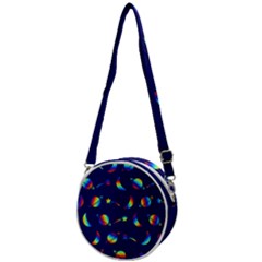 Space-pattern Colourful Crossbody Circle Bag by Jancukart