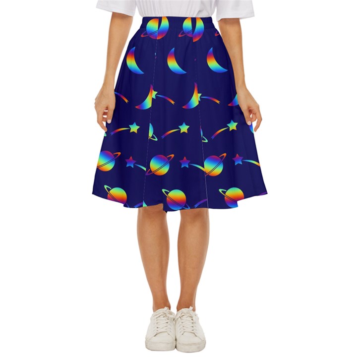 Space-pattern Colourful Classic Short Skirt