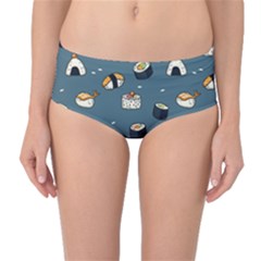 Sushi Pattern Mid-waist Bikini Bottoms