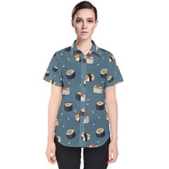 Sushi Pattern Women s Short Sleeve Shirt