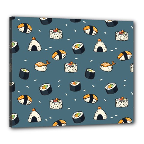 Sushi Pattern Canvas 24  X 20  (stretched) by Jancukart