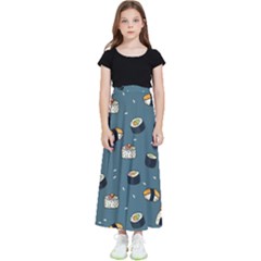 Sushi Pattern Kids  Flared Maxi Skirt by Jancukart