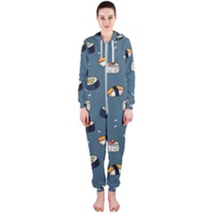 Sushi Pattern Hooded Jumpsuit (ladies)