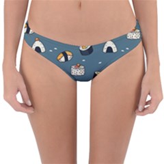 Sushi Pattern Reversible Hipster Bikini Bottoms by Jancukart