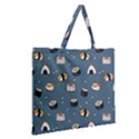 Sushi Pattern Zipper Large Tote Bag View2