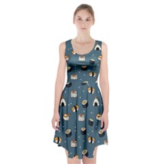 Sushi Pattern Racerback Midi Dress