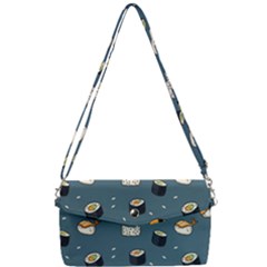 Sushi Pattern Removable Strap Clutch Bag