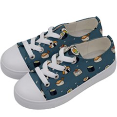 Sushi Pattern Kids  Low Top Canvas Sneakers by Jancukart